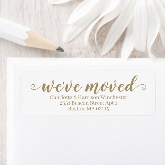 We hebben Faux Gold White custom script verplaatst Etiket (Insitu)