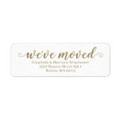 We hebben Faux Gold White custom script verplaatst Etiket (Voorkant)