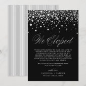 We hebben Faux Silver Foil Confetti Black Weddensc Aankondiging (Voorkant / Achterkant)