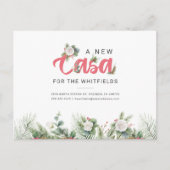 We hebben Floral Berry Moving Adres verplaatst Aankondigingskaart (Voorkant)