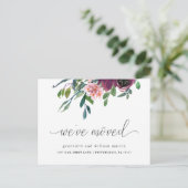 We hebben Floral Change of Address verplaatst Aankondigingskaart (Staand voorkant)