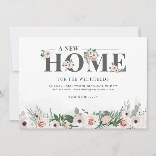 We hebben Floral Family verhuisd Aankondiging (Voorkant)