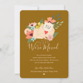 We hebben Floral & Greenery Envelope Nieuw Adres v Aankondiging (Voorkant)