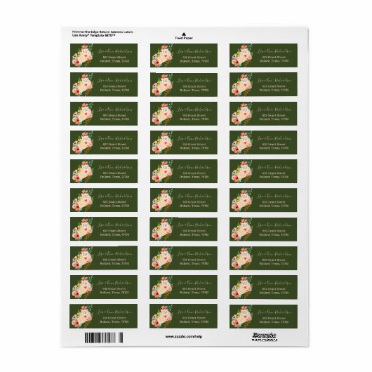 We hebben Floral & Greenery Envelope Nieuw Adres v Etiket (Full Sheet)