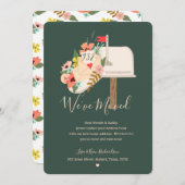 We hebben Floral & Greenery Mail Box Nieuw adres v Aankondiging (Voorkant / Achterkant)