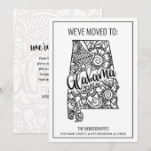 We hebben Floral Mandala Alabama State New Home ve Aankondiging (Voorkant / Achterkant)