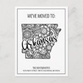 We hebben Floral Mandala Arkansas State New Home v Aankondigingskaart (Voorkant)