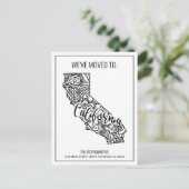 We hebben Floral Mandala Californië-staat verplaat Aankondigingskaart (Staand voorkant)