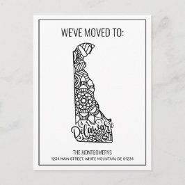 We hebben Floral Mandala Deleware State verplaatst Aankondigingskaart