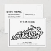 We hebben Floral Mandala Kentucky State verplaatst Aankondigingskaart (Voorkant / Achterkant)