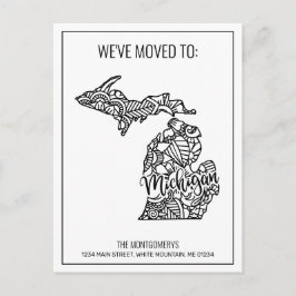 We hebben Floral Mandala Michigan State verhuisd Aankondigingskaart