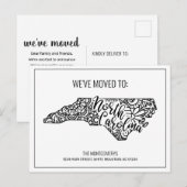 We hebben Floral Mandala North Carolina State verh Aankondigingskaart (Voorkant / Achterkant)