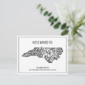 We hebben Floral Mandala North Carolina State verh Aankondigingskaart (Staand voorkant)