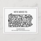 We hebben Floral Mandala Pennsylvania State verhui Aankondigingskaart (Voorkant)