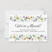 We hebben Floral Moving Aankondiging Mini Kaart ve (Voorkant)