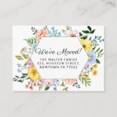 We hebben Floral Moving Aankondiging Mini Kaart ve (Voorkant)