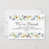 We hebben Floral Moving Aankondiging Mini Kaart ve (Voorkant)