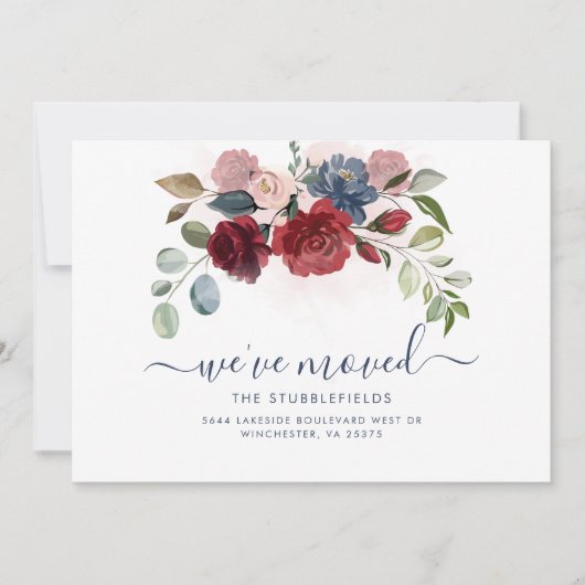 We hebben Floral Moving Aankondiging verplaatst (Voorkant)