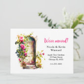 We hebben Floral roze rozen deur verplaatst Aankondiging (Staand voorkant)