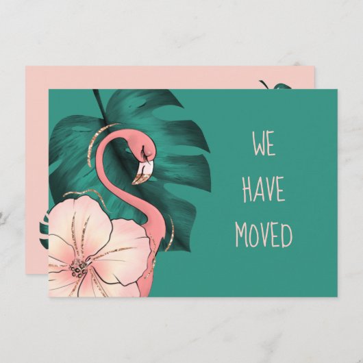 We hebben Florida Flamingo Monstera Leaf verplaats Aankondiging (Voorkant / Achterkant)