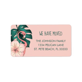 We hebben Florida Flamingo Return Address verplaat Etiket