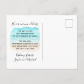 We hebben Florida Map Beach Scene New Address verp Aankondigingskaart (Achterkant)