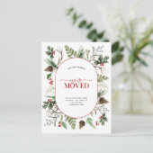 We hebben Forest Berry Pinecone verplaatst Aankondigingskaart (Staand voorkant)