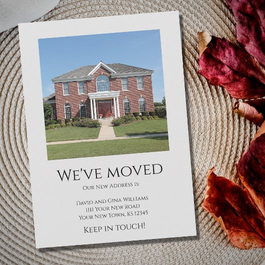 We hebben foto simpel grijs verplaatsen verplaatst aankondiging