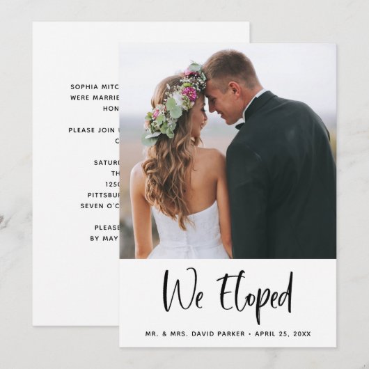 We hebben | Fotobruiloft en -partij Kaart (Voorkant / Achterkant)