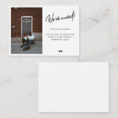 We hebben foto's verplaatst, moderne, eenvoudige m notitiekaartje (Voorkant / Achterkant)