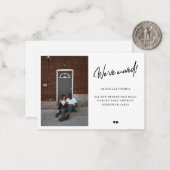 We hebben foto's verplaatst, moderne, eenvoudige m notitiekaartje (Voorkant / Achterkant in situ)