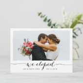 We hebben | Fototrouwbekendmaking zwart wit Aankondiging (Staand voorkant)