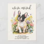 We hebben Franse buldog puppy bloemetjeshond verpl Aankondigingskaart (Voorkant)