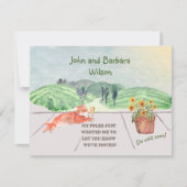 We hebben Fun Family Cat Celebrates Move Aankondiging (Voorkant)