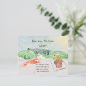 We hebben Fun Family Cat Celebrates Move Aankondiging (Staand voorkant)