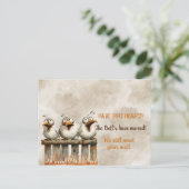 We hebben Funny Birds op Fence verplaatst Briefkaart (Staand voorkant)