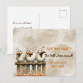 We hebben Funny Birds op Fence verplaatst Briefkaart (Voorkant / Achterkant)