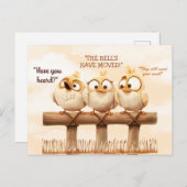 We hebben Funny Birds op Fence verplaatst Briefkaart (Voorkant / Achterkant)
