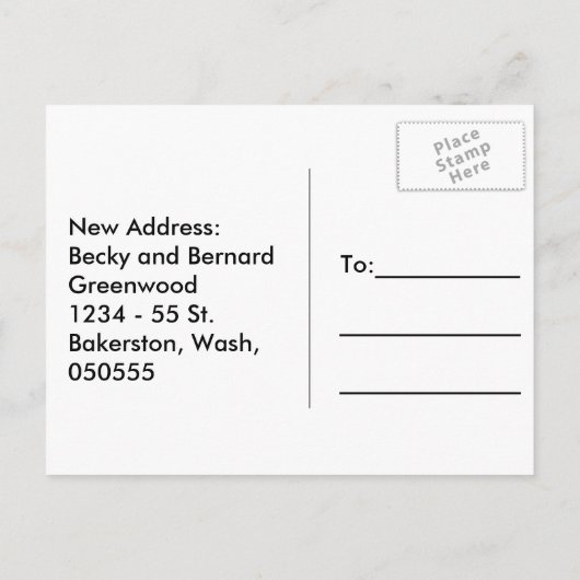 We hebben Funny Seagull Joke Briefkaart verplaatst (Achterkant)