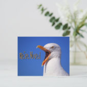 We hebben Funny Seagull Joke Briefkaart verplaatst (Staand voorkant)