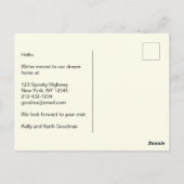 We hebben Funny Spooky House 's nachts verplaatst Briefkaart (Achterkant)