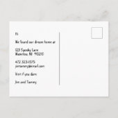 We hebben Funny Spooky New Home Dark Castle verpla Aankondigingskaart (Achterkant)