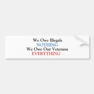 We hebben geen illegalen. bumpersticker