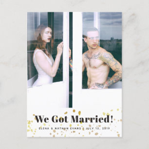 "We hebben gehuwd" Briefkaart voor aankondiging hu