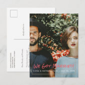 "We hebben gehuwd" Briefkaart voor aankondiging hu (Voorkant / Achterkant)