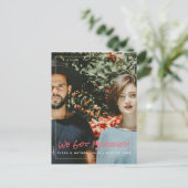 "We hebben gehuwd" Briefkaart voor aankondiging hu (Staand voorkant)