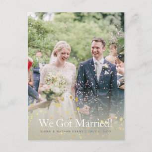 "We hebben gehuwd" Briefkaart voor aankondiging hu