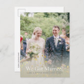 "We hebben gehuwd" Briefkaart voor aankondiging hu (Voorkant / Achterkant)