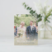 "We hebben gehuwd" Briefkaart voor aankondiging hu (Staand voorkant)