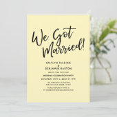 We hebben gehuwde Casual eenvoudige Bleke gele ont Kaart (Staand voorkant)